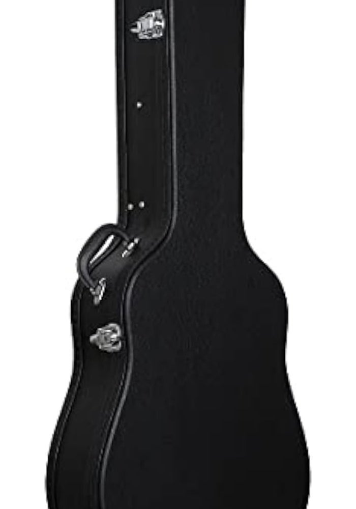 MegArya 41" Acoustic Guitar Hard Case - Black - Image 1