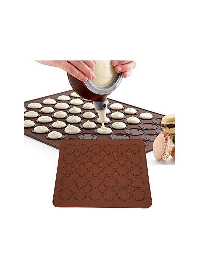 PROMASS Silicone Mat, 2Pcs 30 Holes Non-Stick Macaron Pad Baking Mat Mould Mold Oven Mat for Making Cake/Pudding/Chocolate, Kitchen Baking Tool Accessory - Image 3