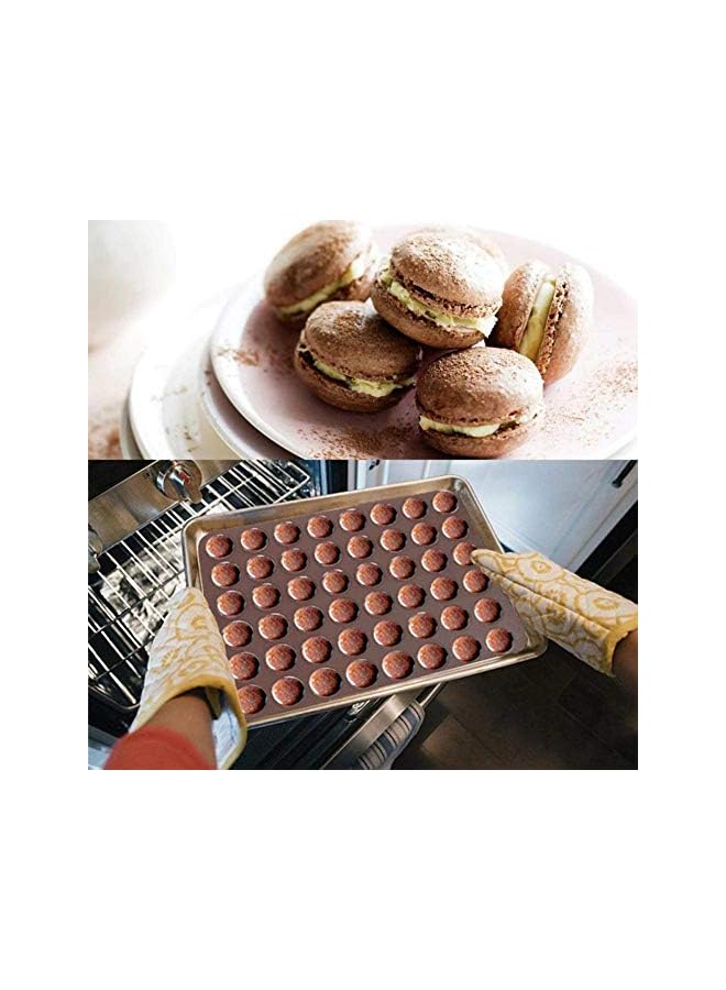 PROMASS Silicone Mat, 2Pcs 30 Holes Non-Stick Macaron Pad Baking Mat Mould Mold Oven Mat for Making Cake/Pudding/Chocolate, Kitchen Baking Tool Accessory - Image 2
