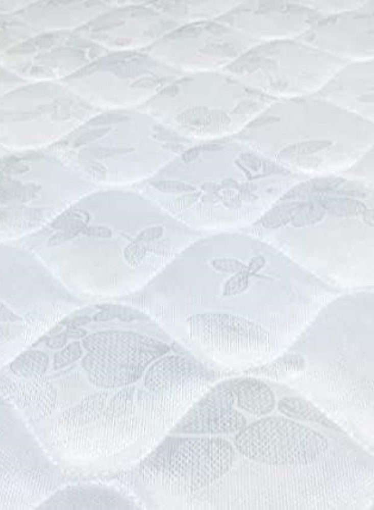 AL WADI FURNITURE Super King Size Medicated Mattress, Comfort Back Support, Reversible Use Option, Polyester Fabric, 200W x 200L x 12H cm - White - Image 5
