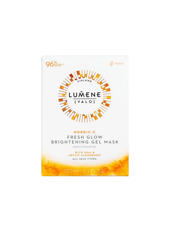 Lumene Nordic C Fresh Glow Brightening Gel Mask Gentle Vitamin C Face Mask Arctic Cloudberry Aha Exfoliant For Glowing Skin Hydrating Facial Mask (150Ml) - Image 2