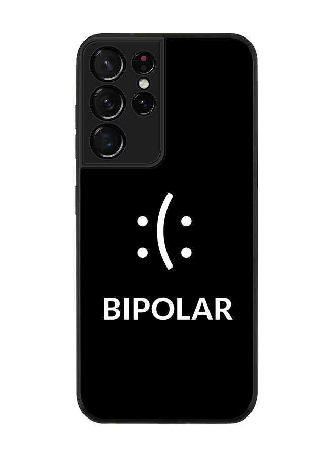 Stylizedd Rugged Black edge case for Samsung Galaxy S21 Ultra 5G Slim fit Soft Case Flexible Rubber Edges Anti Drop TPU Gel Thin Cover - Bipolar - Image 1