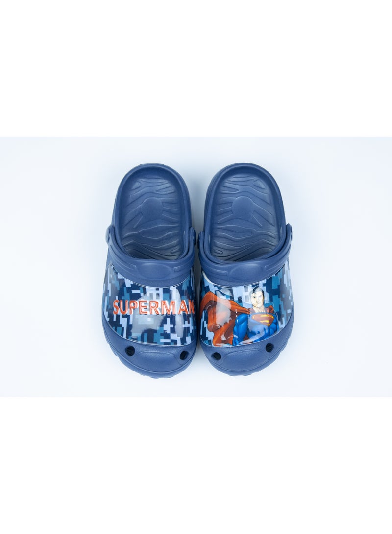 سوبر مان Superman Kids Clogs صندل سهل الارتداء خفيف الوزن ومريح – للأولاد – أزرق داكن - Image 1