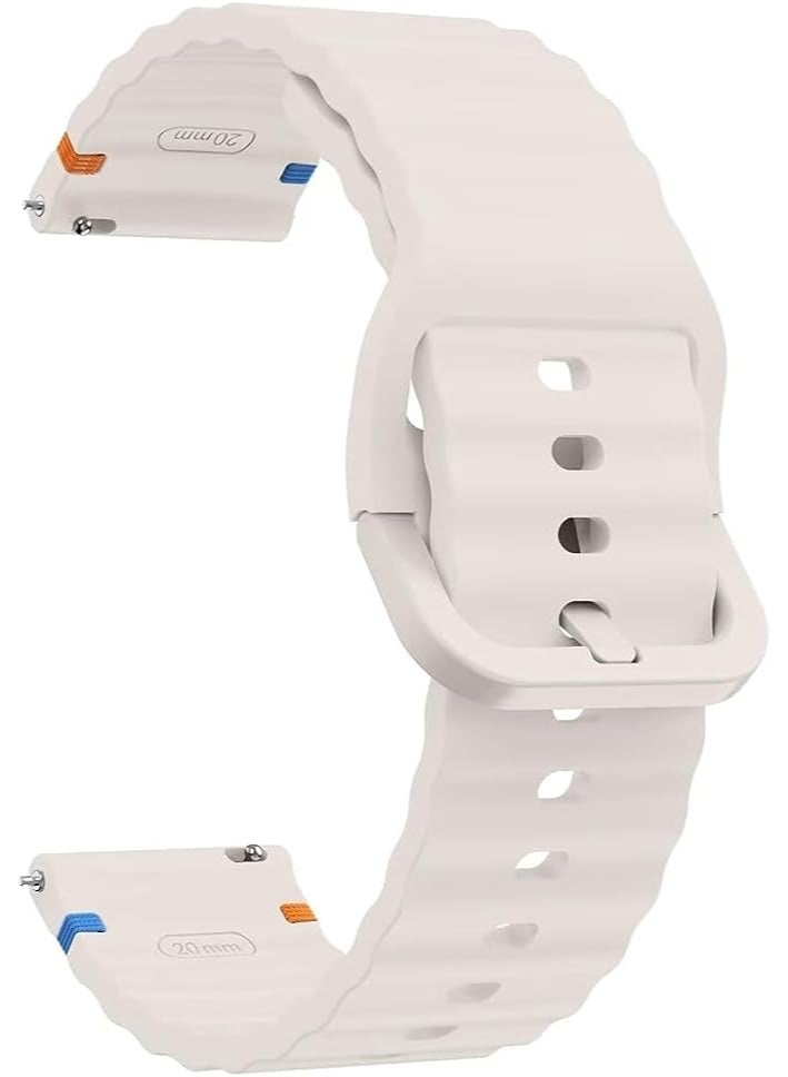 20 mm Silicone Watch Strap, Quick Release Watch Straps for Men and Women, Skin-friendly, Soft, Replacement Strap for 20 mm Compatible with Amazfit/Huawei/MI/Fossil/samsung - Image 2