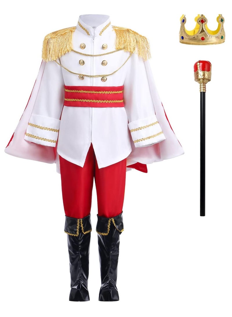Prince Charming Costume Prince Dress up Medieval Royal Prince Outfit Cosplay Halloween Costume for Toddler Kid Boy - Image 1