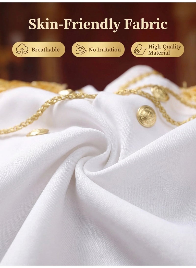 زي الأمير الساحر زي الأمير لباس القرون الوسطى الملكي زي الأمير كوسبلاي زي هالوين للطفل الصغير ولد - Image 5