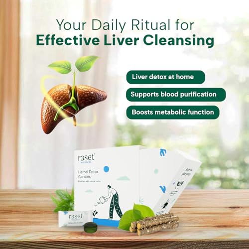 R3SET Herbal Liver Detox Candy | Instant Support for Fatty Liver, Blood Circulation & Toxin Build-Up | Zero Calorie, Sugar-Free Daily Detox | Infused with Kalmegh, Manjistha (Blood Purifier), Punarnava & Guduchi – 30 Candies - Image 5