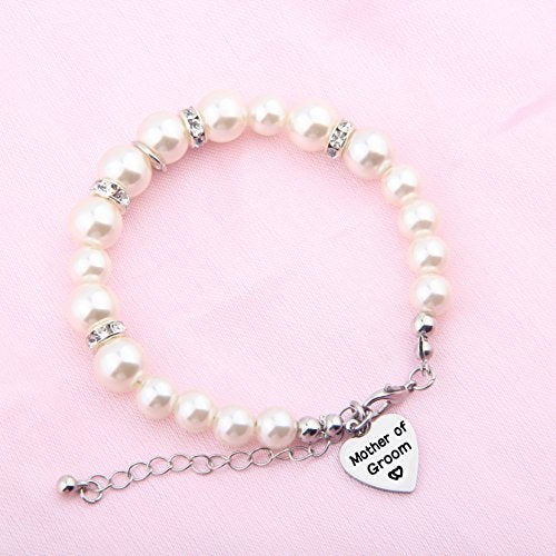 SEIRAA Mother In Law Pearl Bracelet Wedding Gift for Mother of the Bride/Groom (pearl bracelet suit) - Image 4