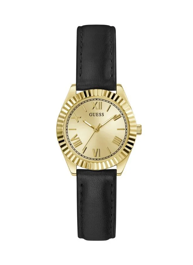 جس Mini Luna Leather Strap Analog Watch