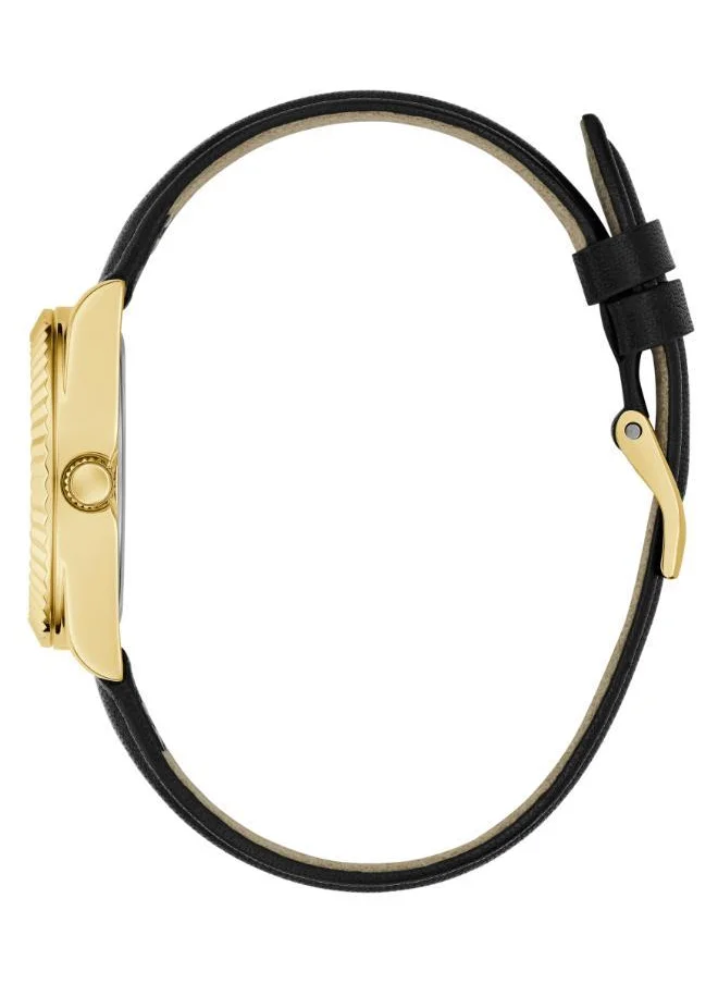 جس Mini Luna Leather Strap Analog Watch