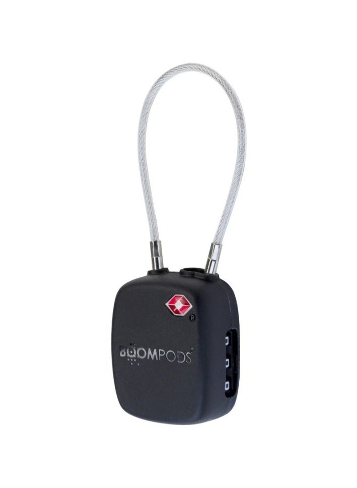 Boompods Tracker Lock - Smart Luggage Lock with Built-in Bluetooth Tracker, TSA Compatible Padlock, Rechargeable Smart Item Finders for Suitcases & Bags, Compatible with Apple Find My App (Black) - Image 2