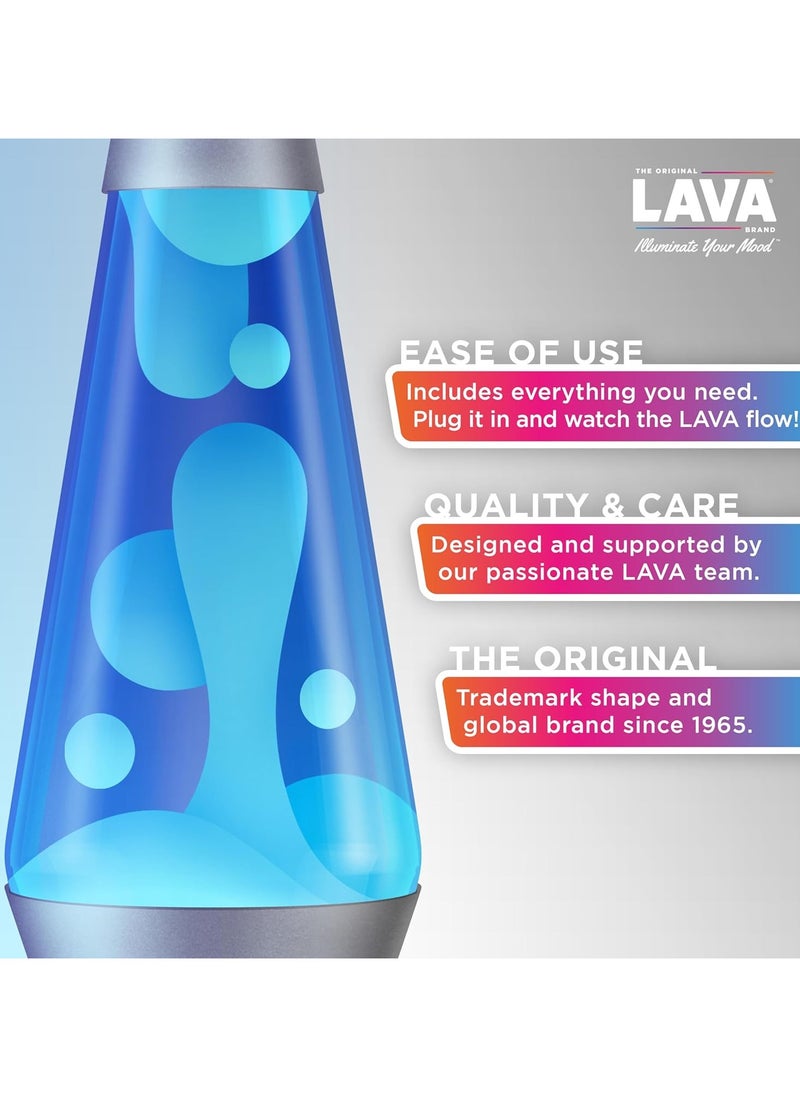 Lava Lamp 2103, White Wax, Blue Liquid, Silver Base and Cap, Original 14.5 inch LAVA® Motion Lamp to Illuminate Your Mood - pzsku/Z4280BBC05EF94E44B557Z/45/1741441245/5fc39f95-07c9-4d43-97e0-95f84ec24d4d