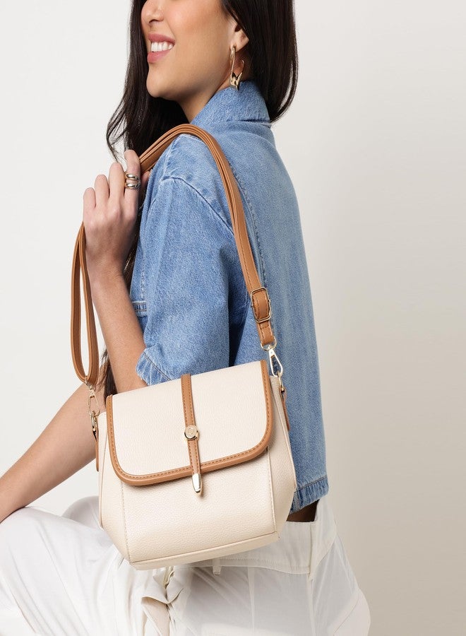 Fastrack Orbit Flap Sling | Faux-Leather Women’s Sling Bag | Spacious Compartment & Detachable Strap for Daily Use - Image 2