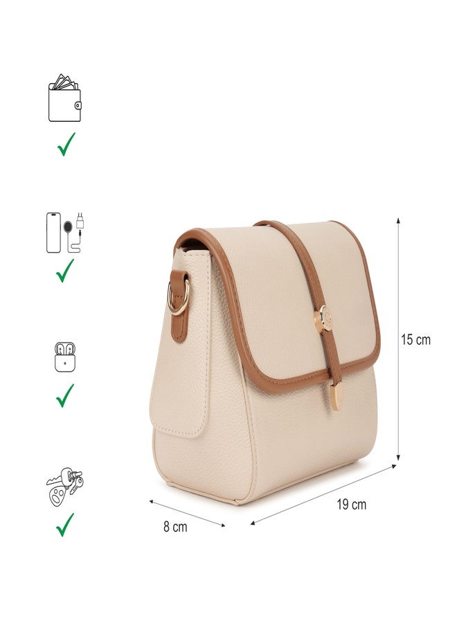 Fastrack Orbit Flap Sling | Faux-Leather Women’s Sling Bag | Spacious Compartment & Detachable Strap for Daily Use - Image 4