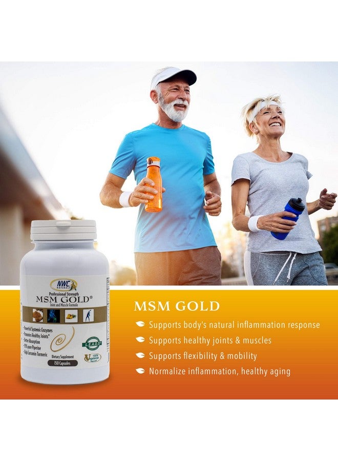 NWC Naturals MSM Gold Systemic Enzyme Supplement - 150 Cap - 2 Pack - Image 5