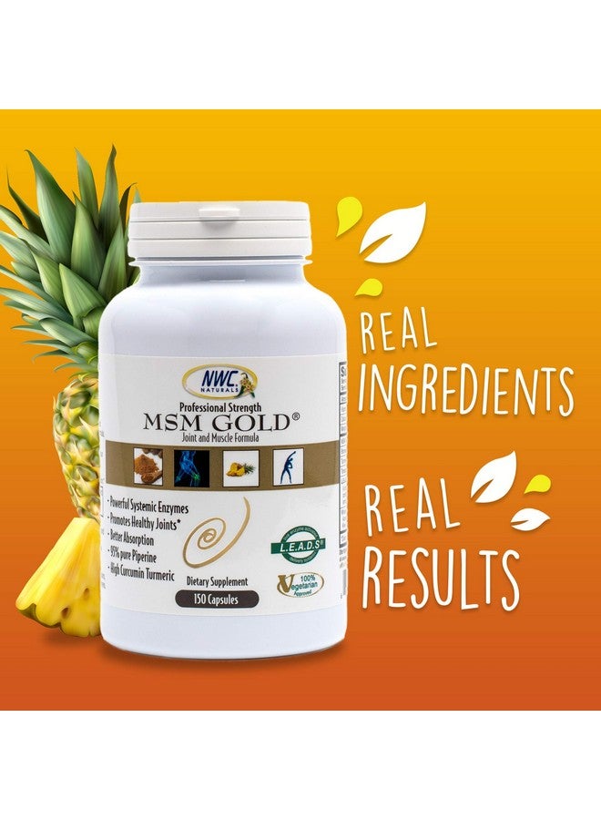 NWC Naturals MSM Gold Systemic Enzyme Supplement - 150 Cap - 2 Pack - Image 3