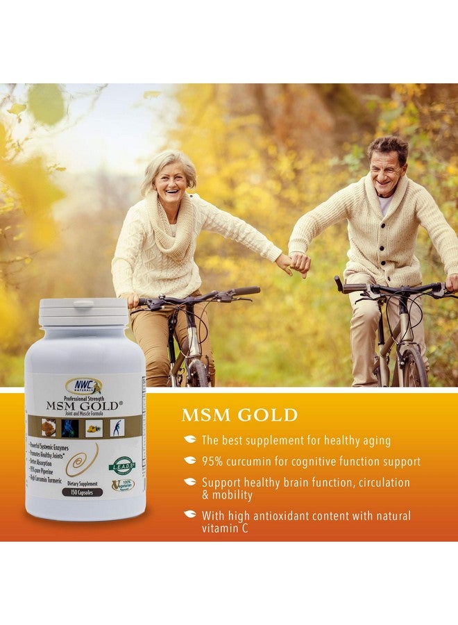 NWC Naturals MSM Gold Systemic Enzyme Supplement - 150 Cap - 2 Pack - Image 4