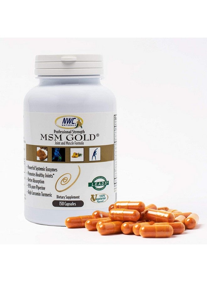 NWC Naturals MSM Gold Systemic Enzyme Supplement - 150 Cap - 2 Pack - Image 1