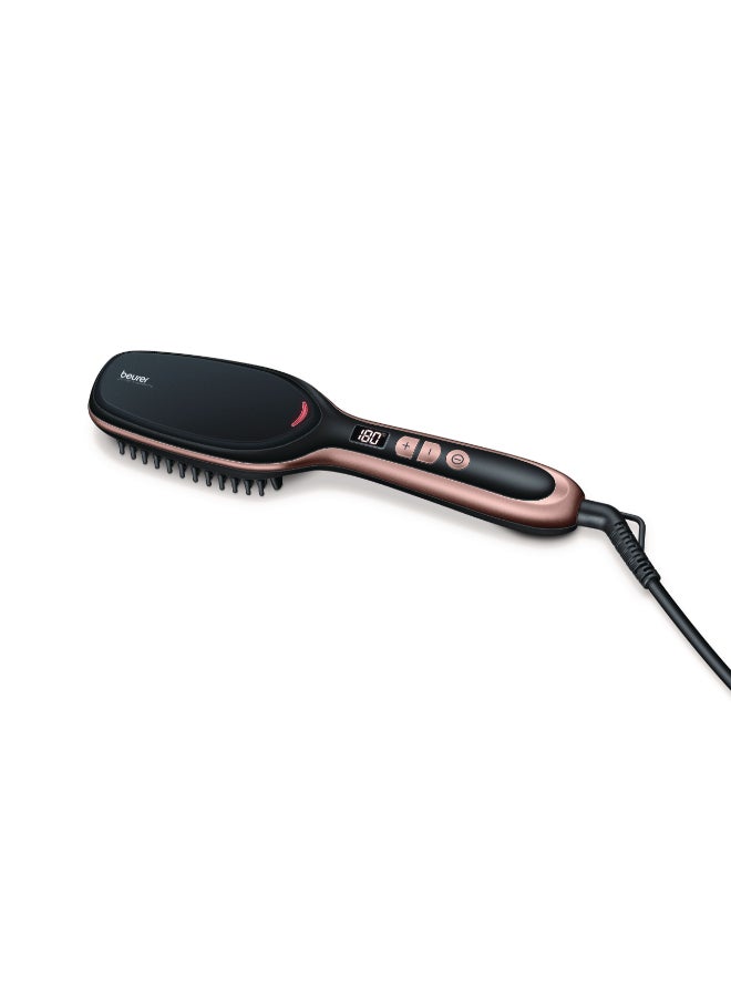 Beurer HS 60 Hair Straightening Brush, Ceramic-Coated Bristles with Integrated Ion Function for Sleek and Shiny Hair - Image 1