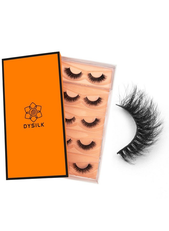 DYSILK Wispy Lashes False Eyelashes Cat Eye Lashes 5 Pairs 6D Lash Extension Kit Fluffy Lashes Fake Eyelashes Natural False Lashes Reusable Mink Lashes ; Cateye 815Mm - Image 1