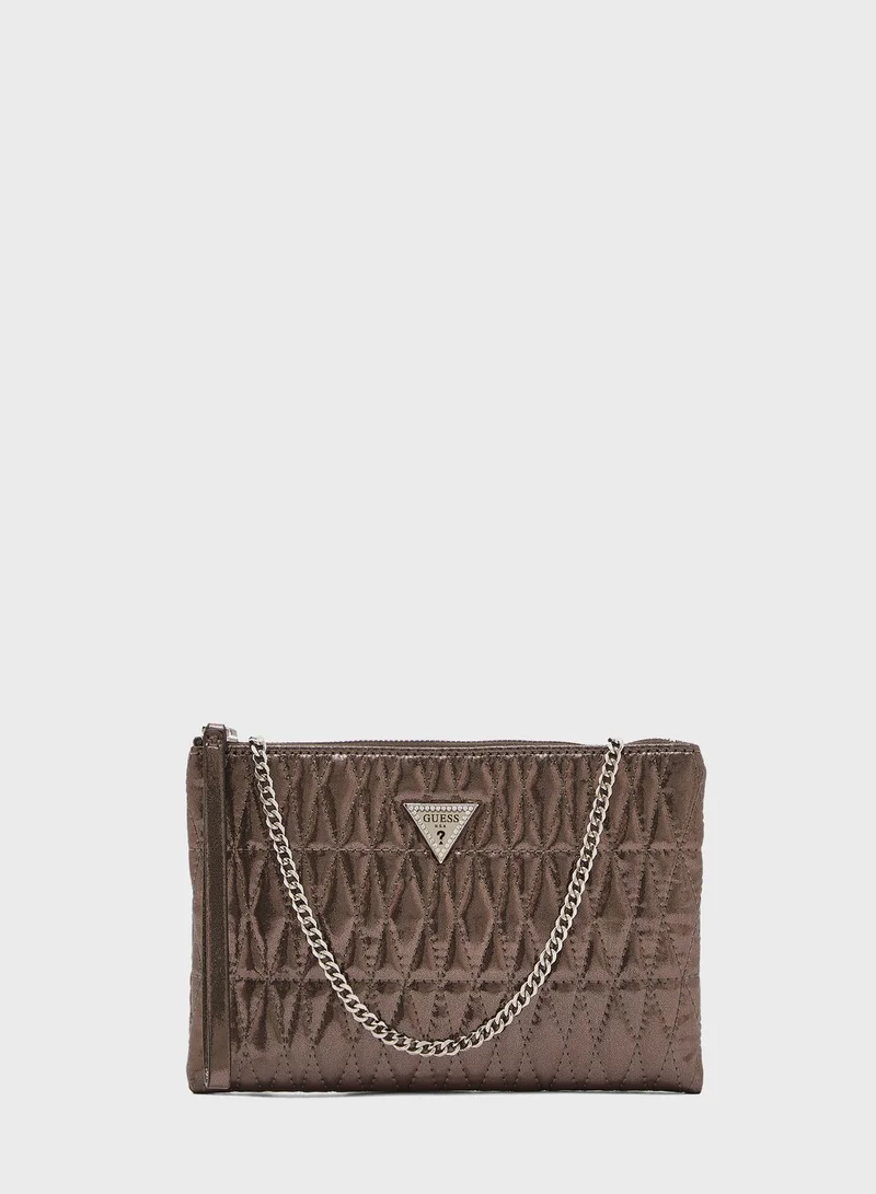 GUESS Pixi Quilted Wristlet Clutch