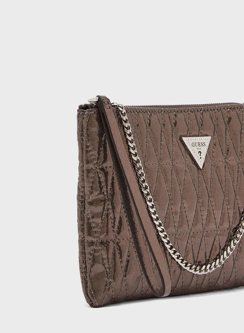 GUESS Pixi Quilted Wristlet Clutch