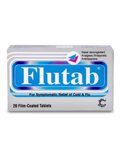 FLUTAB FLUTAB Tablets 20s | Cold & Flu Relief | Reduces Fever, Headache, Nasal Congestion & Body Pain | Fast Multi-Symptom Formula 