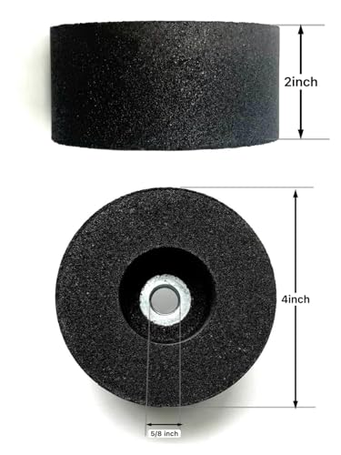 SIGNI 4-Inch Green Grinding Stone,4X2X5/8-11 Threaded Arbor, 60 Grit Abrasive Grinding Wheel for Angle Grinder, Ideal for Stone Surface Grinding Shaping - Image 5
