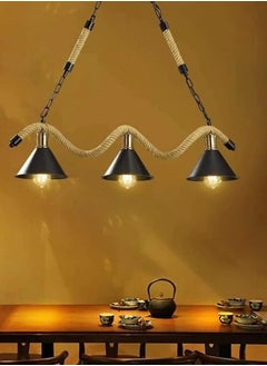 Next Life 3 lamp rope pendant light vintage chandelier suitable for cafe restaurant and home decoration  - Image 1