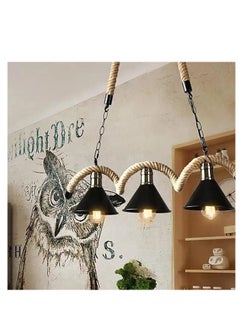Next Life 3 lamp rope pendant light vintage chandelier suitable for cafe restaurant and home decoration  - Image 2