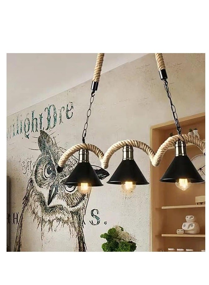 Next Life 3 lamp rope pendant light vintage chandelier suitable for cafe restaurant and home decoration - Image 2