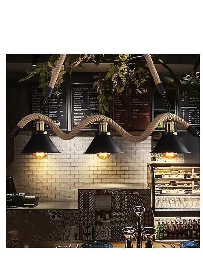 Next Life 3 lamp rope pendant light vintage chandelier suitable for cafe restaurant and home decoration - Image 4