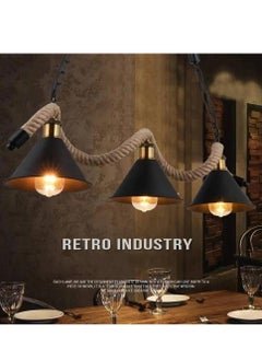 Next Life 3 lamp rope pendant light vintage chandelier suitable for cafe restaurant and home decoration  - Image 5