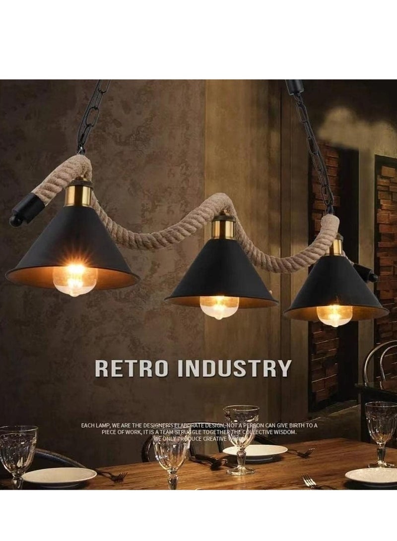 Next Life 3 lamp rope pendant light vintage chandelier suitable for cafe restaurant and home decoration - Image 5