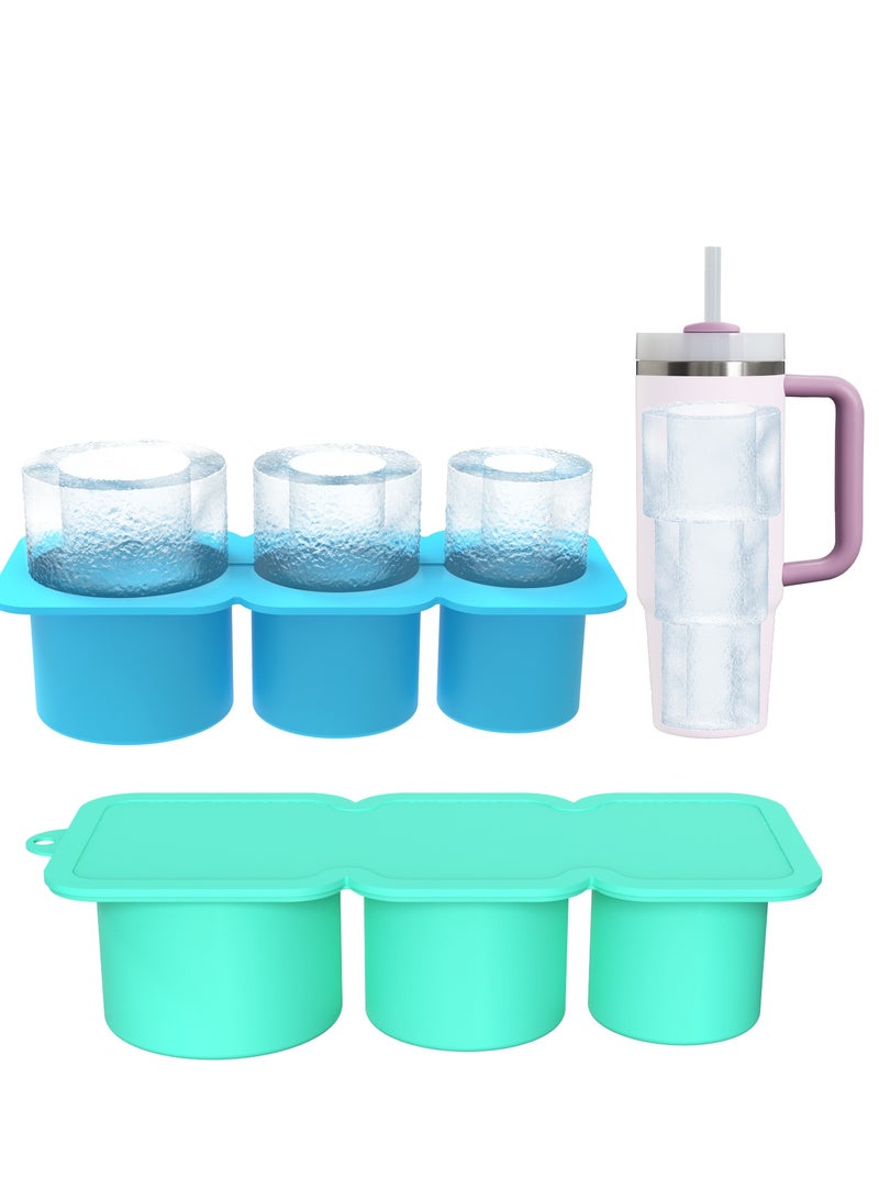 Stanley ice cube tray, suitable for 40oz Stanley water glass ice making mold, reusable cylindrical silicone ice cube mold, can be used for ice drinks, juice, whiskey, cocktails - Image 2