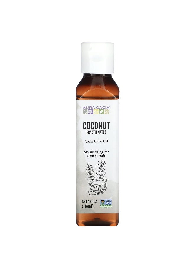 Aura Cacia Aura Cacia, Fractionated Skin Care Oil,  Coconut , 4 fl oz (118 ml)  - Image 1