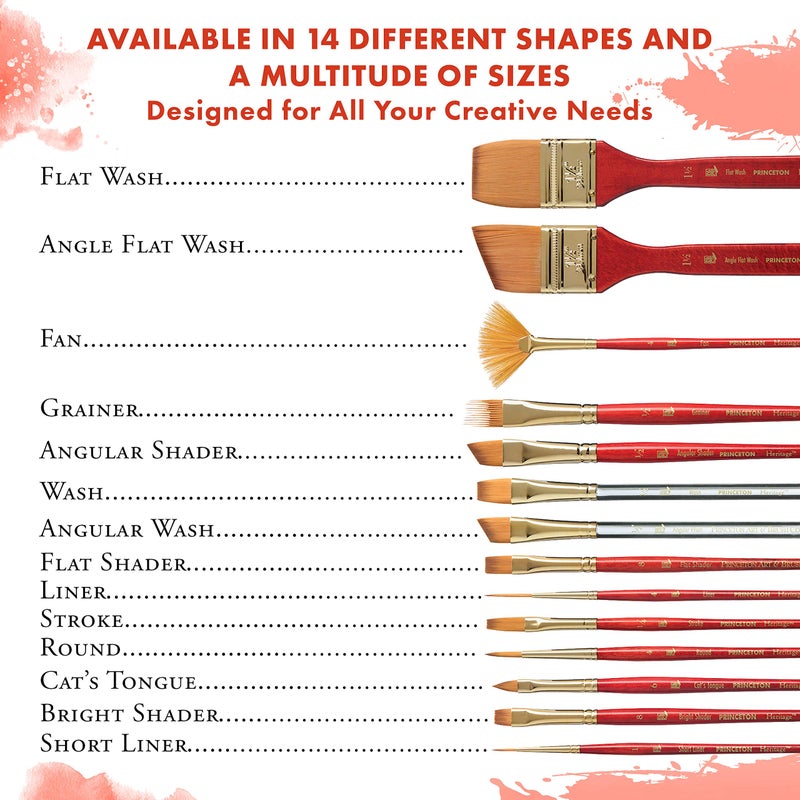 Princeton Heritage Round Brush, Synthetic, Short Handle, Size 8, 1 Count - Image 4