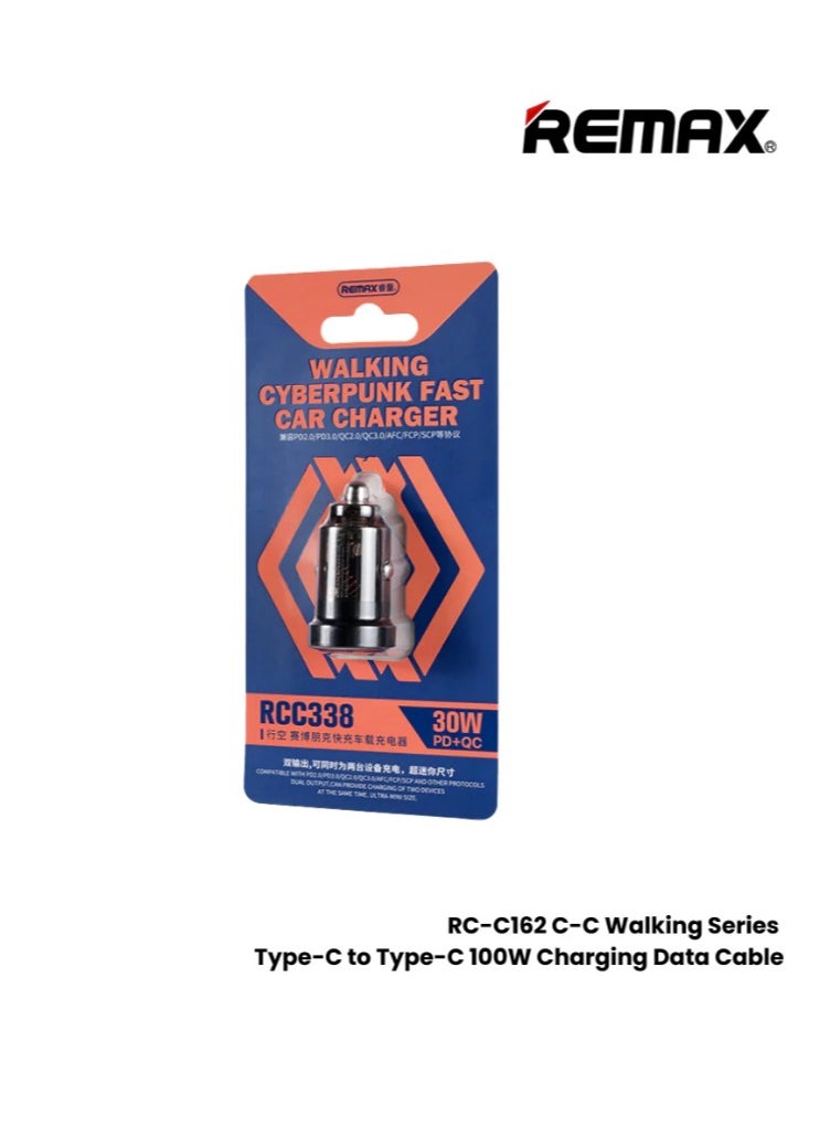 ريماكس شاحن سيارة سريع REMAX RCC338 Walking Series PD+QC (PD 30W+QC 22.5W) - أسود  - Image 3