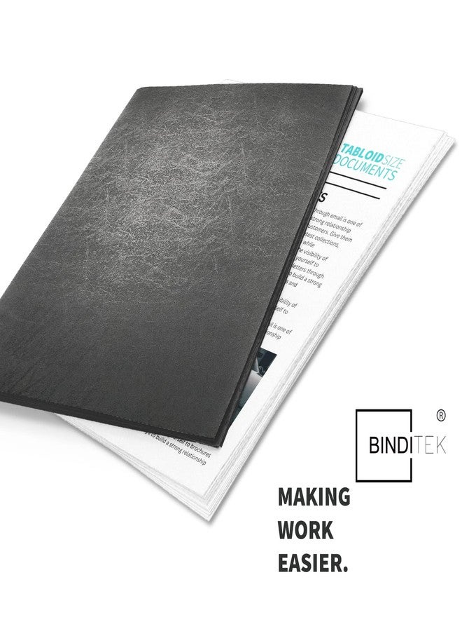 Binditek مجموعة Binditek من 20 غلافًا بلاستيكيًا متينًا بنسيج جلدي، بسماكة 16 مل، مقاس 11 × 17 بوصة (تابلويد)، أغلفة عرض تقديمية لتقارير الأعمال والمقترحات، أسود، لوازم مكتبية - Image 5