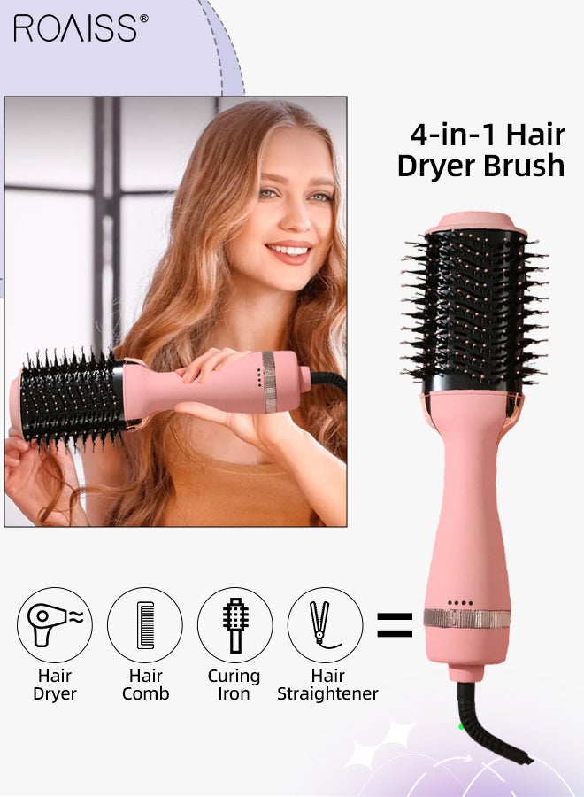 رويس فرشاة مجفف شعر عالية الطاقة 4 في 1، مشط تصفيف الشعر سريع الجفاف، تعديل درجة الحرارة بثلاث سرعات مع سلك طاقة قابل للدوران 360 درجة للشعر المتوسط الطويل - Image 1
