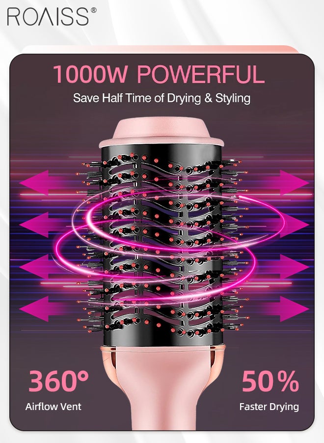 رويس فرشاة مجفف شعر عالية الطاقة 4 في 1، مشط تصفيف الشعر سريع الجفاف، تعديل درجة الحرارة بثلاث سرعات مع سلك طاقة قابل للدوران 360 درجة للشعر المتوسط الطويل - Image 3