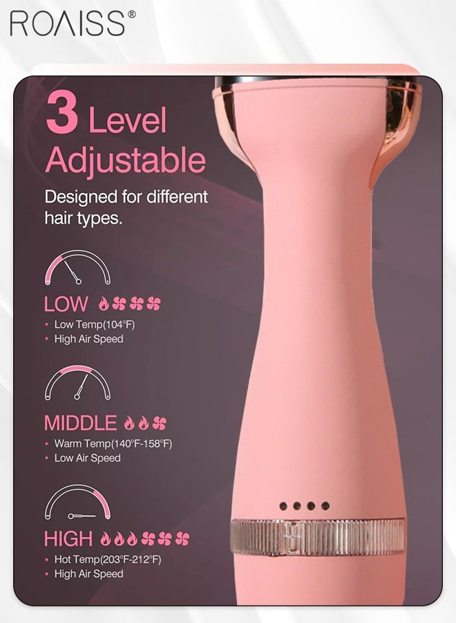 رويس فرشاة مجفف شعر عالية الطاقة 4 في 1، مشط تصفيف الشعر سريع الجفاف، تعديل درجة الحرارة بثلاث سرعات مع سلك طاقة قابل للدوران 360 درجة للشعر المتوسط الطويل - Image 4