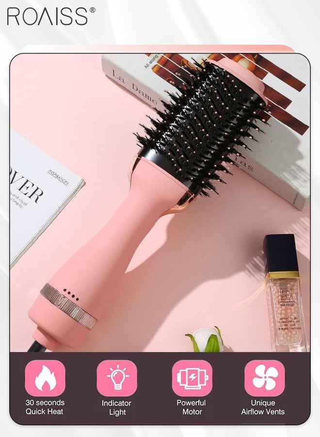 رويس فرشاة مجفف شعر عالية الطاقة 4 في 1، مشط تصفيف الشعر سريع الجفاف، تعديل درجة الحرارة بثلاث سرعات مع سلك طاقة قابل للدوران 360 درجة للشعر المتوسط الطويل - Image 5