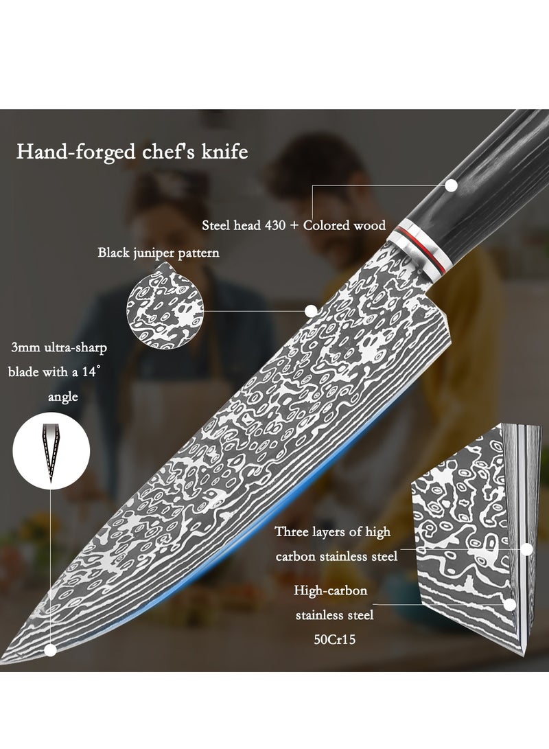 سكين طهاة محترف حاد جداً 8 بوصة، مصنوعة من الفولاذ المقاوم للصدأ عالي الكربون الألماني، مع علبة هدايا - Image 3