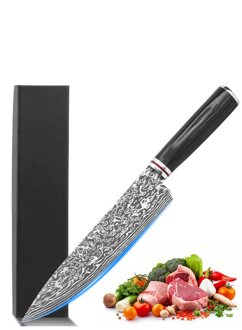 سكين طهاة محترف حاد جداً 8 بوصة، مصنوعة من الفولاذ المقاوم للصدأ عالي الكربون الألماني، مع علبة هدايا - Image 1