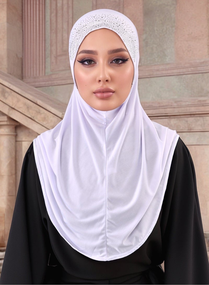 آي إس آي الحجاب الفوري الماس الحجاب الموضة الوشاح كامل الرقبة تغطية لأبايا التنفس UnderCap الملابس المغطاة توربان الشرق الأوسط الإسلامي الغطاء الكامل Essentail - Image 2