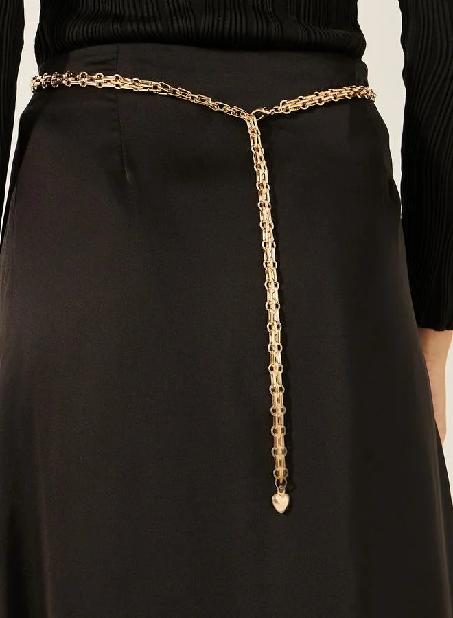 Styli Heart Drop Chain Belt