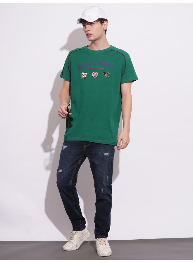 Being Human تي شيرت رجالي أخضر بحيرة بياقة دائرية وأكمام قصيرة - Image 5