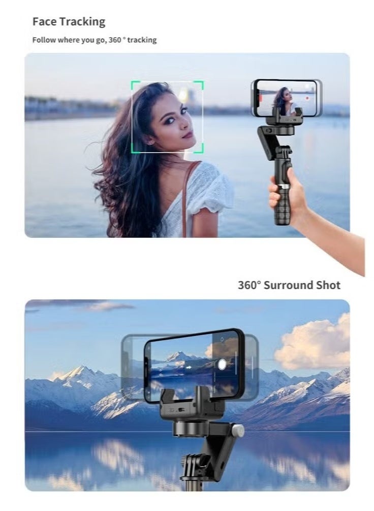 Selfie Stick Gimbal Stabilizer for Smartphone, 2-Axis Auto Face Tracking Selfie Stick with Tripod,360°Rotation with Remote for Android and iPhone,Ideal for Vlogging, YouTube, TikTok Video Recording - Image 5