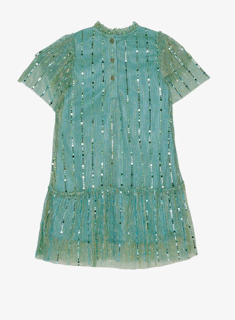 Ripples Girls Sequins Party Dress
